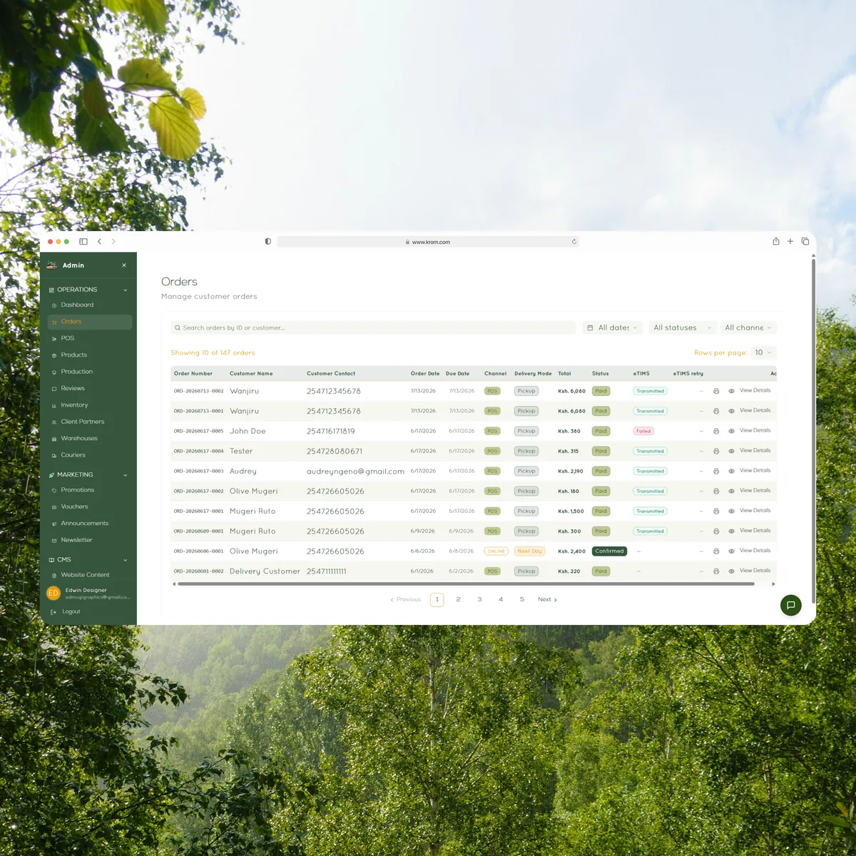 Order Management in Tembo Trade